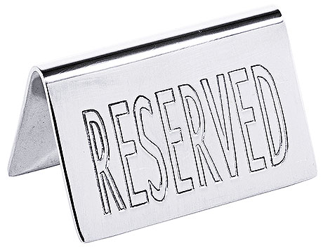 1055/002 Reserved Table Sign