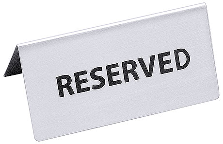 1056/121 Reserved Table Sign