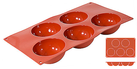 6630/085 Non-Stick Hemispherical Moulds