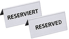 Reserved Table Sign