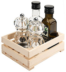 Cruet Set in Wooden Box