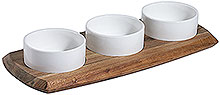 Acacia Wood Dip Set