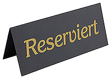 Reserved Table Sign