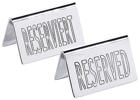 Reserved Table Sign