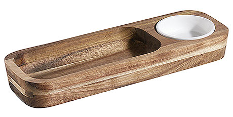 3870/300 Acacia Wood Dip Set