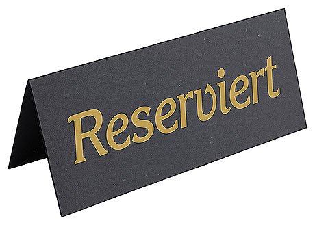 Reserved Table Sign