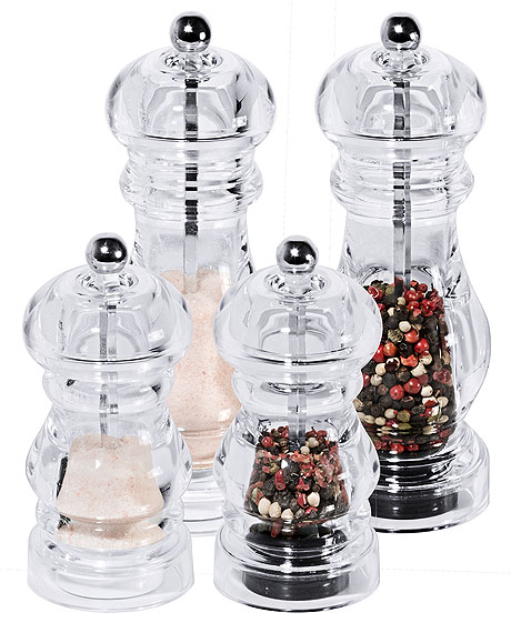 Acrylic Salt & Peppermill Set