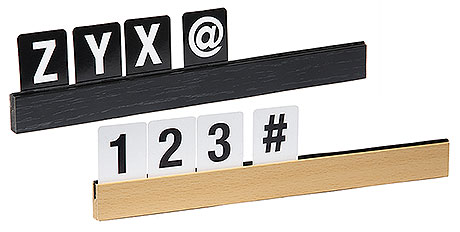 Letter and Number Rails